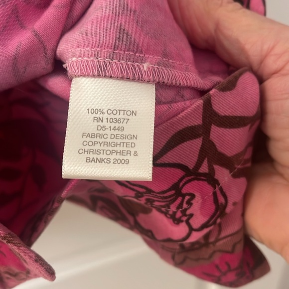 Christopher Banks Y2K Cotton Floral Jacket/pockets front/Buttons/3/4 L Sleeves - Picture 7 of 12